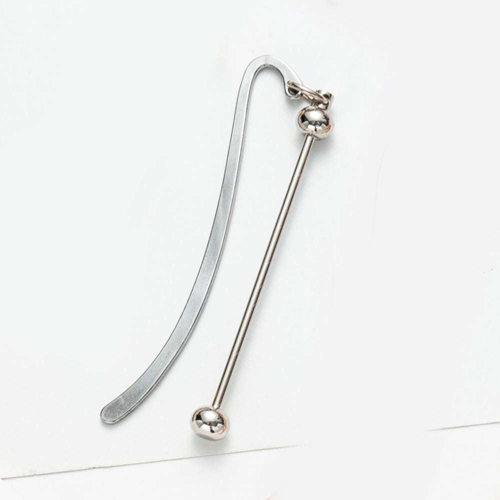 Wholesale Solid Color Beadable Bookmarks Metal DIY for Beadable Bar